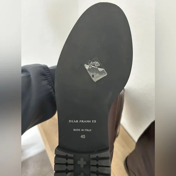 New in Box Dear Frances Size 40 UK 9M Leather Knee High Boots Italy Retail $950 - Picture 4 of 7